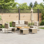 Conjunto de Sofá Exterior Beige y Crema Ratán y Tela Mediano von , Gartensets - Ref: Foro24-4104703, Preis: 308,61 €, Rabatt: %