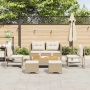 Conjunto de Sofá Exterior Beige y Crema Ratán y Tela Mediano von , Gartensets - Ref: Foro24-4104703, Preis: 308,61 €, Rabatt: %