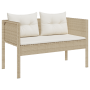 Conjunto de Sofá Exterior Beige y Crema Ratán y Tela Mediano von , Gartensets - Ref: Foro24-4104703, Preis: 308,61 €, Rabatt: %