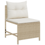 Conjunto de Sofá Exterior Beige y Crema Ratán y Tela Mediano von , Gartensets - Ref: Foro24-4104703, Preis: 308,61 €, Rabatt: %