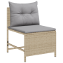 Set de Sofá de Exterior Beige y Gris Claro Ratán, Tela Estándar von , Gartensets - Ref: Foro24-4104704, Preis: 308,61 €, Raba...