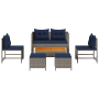 Conjunto de Sofás de Exterior Gris y azul marino von , Gartensets - Ref: Foro24-4104706, Preis: 308,73 €, Rabatt: %