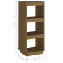 Regal/Raumteiler aus honigbraunem Kiefernholz von vidaXL, Bücherregale und Regale - Ref: Foro24-810847, Preis: 42,37 €, Rabat...