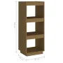 Regal/Raumteiler aus honigbraunem Kiefernholz von vidaXL, Bücherregale und Regale - Ref: Foro24-810847, Preis: 42,37 €, Rabat...