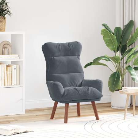 Sillón Relajante de Terciopelo Gris Oscuro | Foro24.es | Tu tienda online para hogar, jardín y más Foro24.es