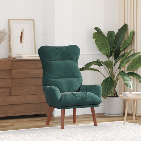 Sillón Relajante de Terciopelo Verde Oscuro | Foro24.es | Tu tienda online para hogar, jardín y más Foro24.es