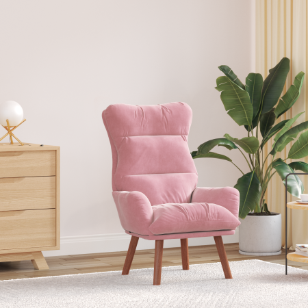 Sillón Relajante de Terciopelo Rosa | Foro24.es | Tu tienda online para hogar, jardín y más Foro24.es