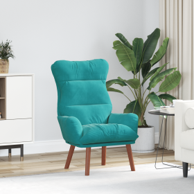 Sillón Relajante de Terciopelo Turquesa