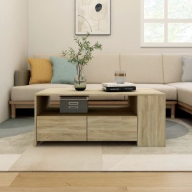Mesa de centro madera contrachapada roble Sonoma 102x55x42 cm