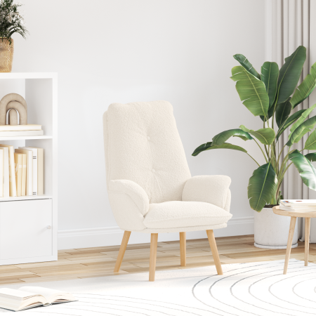 Sillón relajante Crema de tela tipo lana rizada | Foro24.es | Tu tienda online para hogar, jardín y más Foro24.es