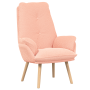 Sillón relajante de tela similar a lana rizada en rosa | Foro24.es | Tu tienda online para hogar, jardín y más Foro24.es