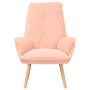 Sillón relajante de tela similar a lana rizada en rosa | Foro24.es | Tu tienda online para hogar, jardín y más Foro24.es
