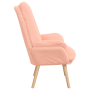Sillón relajante de tela similar a lana rizada en rosa | Foro24.es | Tu tienda online para hogar, jardín y más Foro24.es