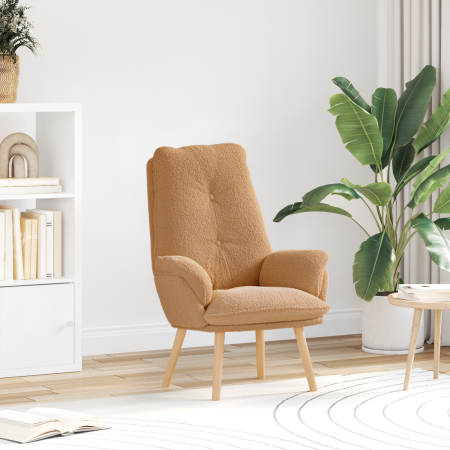 Sillón Relajante Beige de Tela Similar a la Lana Rizada | Foro24.es | Tu tienda online para hogar, jardín y más Foro24.es