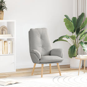 Sillón Relajante de Tela Gris Nube