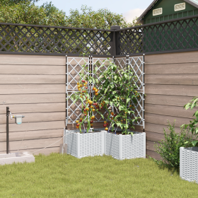 Macetas de Jardín con Sistema de Riego 3 pcs