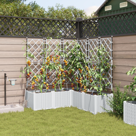 Macetas de Jardín con Sistema de Riego por Goteo 5 uds Blanca | Foro24.es | Tu tienda online para hogar, jardín y más Foro24.es