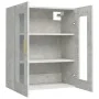 Armario colgante de pared gris hormigón 69,5x34x90 cm de vidaXL, Aparadores - Ref: Foro24-812280, Precio: 68,99 €, Descuento: %