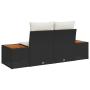 Sofá de Jardín de Dos Plazas con Almacenamiento y Cojines Negro Poliratán by , Outdoor sofas - Ref: Foro24-42006817, Price: 2...