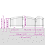 Puerta de Jardín con Punta de Lanza Negra 100x400 cm de Acero | Foro24.es | Tu tienda online para hogar, jardín y más Foro24.es