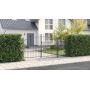 Puerta de Jardín con Picos en Forma de Lanza Gris 175x400 cm de Acero | Foro24.es | Tu tienda online para hogar, jardín y más Foro24.es