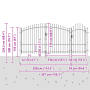 Puerta de Jardín con Picos en Forma de Lanza Gris 175x400 cm de Acero | Foro24.es | Tu tienda online para hogar, jardín y más Foro24.es