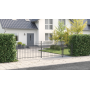 Puerta de Jardín con Punta en Lanza Gris 125x500 cm Acero by , garden gates - Ref: Foro24-42008918, Price: 261,64 €, Discount: %