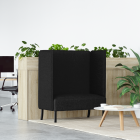 Sofá Alto Negro 109x56x121 cm Tela