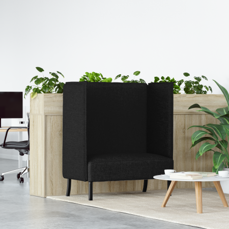 Sofá Alto Negro 109x56x121 cm Tela | Foro24.es | Tu tienda online para hogar, jardín y más Foro24.es