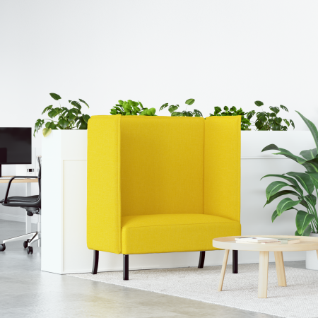 Sofá de respaldo alto Amarillo claro 109x56x121 cm Fabric | Foro24.es | Tu tienda online para hogar, jardín y más Foro24.es