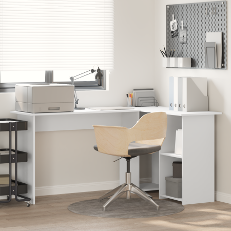 Escritorio Blanco Blanco Madera Elaborada Mediano by , Desks - Ref: Foro24-869290, Price: 95,60 €, Discount: %