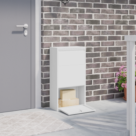 Buzón para Paquetes Blanco 44x22x82 cm de Acero | Foro24.es | Tu tienda online para hogar, jardín y más Foro24.es