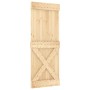 Puerta corredera con herrajes madera maciza de pino 80x210 cm by , Doors - Ref: Foro24-3203095, Price: 181,68 €, Discount: %