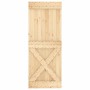 Puerta corredera con herrajes madera maciza de pino 80x210 cm by , Doors - Ref: Foro24-3203095, Price: 181,68 €, Discount: %