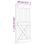 Puerta corredera con herrajes madera maciza de pino 80x210 cm by , Doors - Ref: Foro24-3203095, Price: 181,68 €, Discount: %