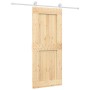 Puerta corredera con herrajes madera maciza de pino 85x210 cm by , Doors - Ref: Foro24-3203112, Price: 199,24 €, Discount: %