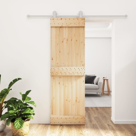 Puerta corredera con herrajes madera maciza de pino 70x210 cm von , Türen - Ref: Foro24-3203104, Preis: 167,14 €, Rabatt: %