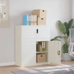 Armario archivador acero blanco 90x40x110 cm von , Schließfächer und Lagerschränke - Ref: Foro24-3188310, Preis: 324,30 €, Ra...
