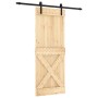 Puerta corredera con herrajes madera maciza de pino 80x210 cm by , Doors - Ref: Foro24-3202980, Price: 166,71 €, Discount: %
