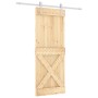 Puerta corredera con herrajes madera maciza de pino 80x210 cm by , Doors - Ref: Foro24-3203017, Price: 181,74 €, Discount: %