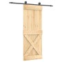 Puerta corredera con herrajes madera maciza de pino 80x210 cm von , Türen - Ref: Foro24-3203055, Preis: 170,14 €, Rabatt: %