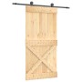 Puerta corredera con herrajes madera maciza de pino 100x210 cm | Foro24.es | Tu tienda online para hogar, jardín y más Foro24.es