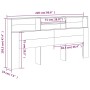 Kopfteilmöbel aus Sonoma-Eiche, 220 x 19 x 103,5 cm von vidaXL, Kopf- und Fußteile - Ref: Foro24-811901, Preis: 74,55 €, Raba...