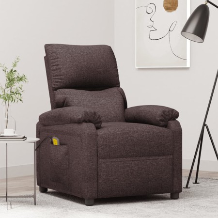 Sillón de masaje eléctrico tela marrón oscuro | Foro24.es | Tu tienda online para hogar, jardín y más Foro24.es