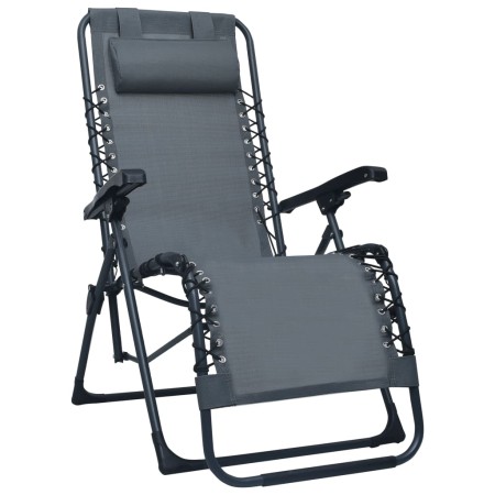 Tumbona plegable de terraza textileno gris | Foro24.es | Tu tienda online para hogar, jardín y más Foro24.es