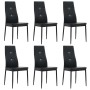 Sillas de comedor 6 unidades cuero sintético negro de , Sillas de comedor - Ref: Foro24-275435, Precio: 208,77 €, Descuento: %