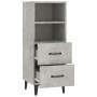 Aparador de madera contrachapada gris hormigón 34,5x34x90 cm de vidaXL, Aparadores - Ref: Foro24-812370, Precio: 58,76 €, Des...