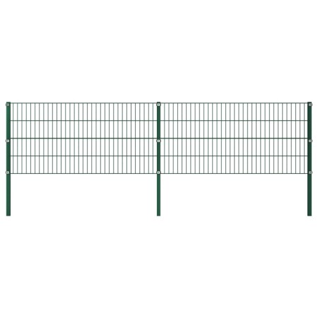 Panel de valla con postes hierro verde 3,4x0,8 m | Foro24.es | Tu tienda online para hogar, jardín y más Foro24.es