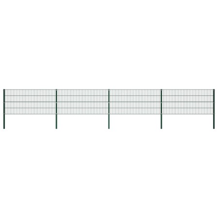 Panel de valla con postes hierro verde 6,8x0,8 m | Foro24.es | Tu tienda online para hogar, jardín y más Foro24.es