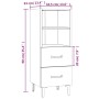 Aparador de madera contrachapada gris hormigón 34,5x34x90 cm de vidaXL, Aparadores - Ref: Foro24-812370, Precio: 58,76 €, Des...